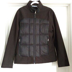 Guess V Mens Soft Shell Quilted Puffer Hybrid Zip Jacket L Utility Tactical